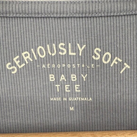 Aeropostale Women's Hawaii Honolulu Baby Tee M Light Blue Seriously Soft Y2k - Picture 4 of 8